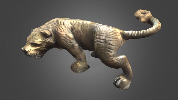 Tiger Statue 3D Model