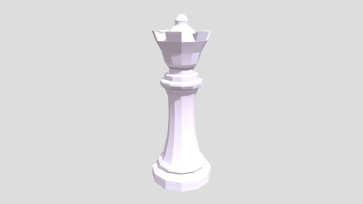Queen Chess Piece 3D Model