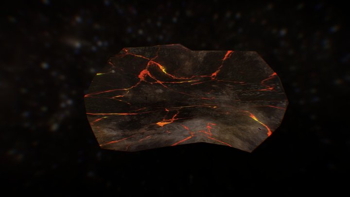 Old Asteroid with Normal Mapping 3D Model