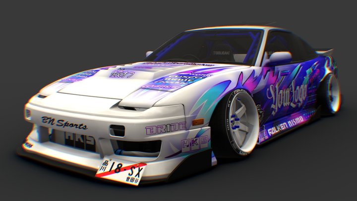 JDM drift car 180SX 3D model