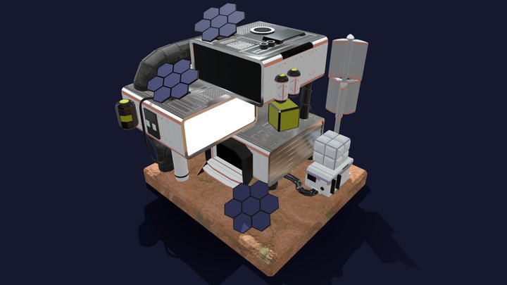3D Sci Fi Scene 3D Model