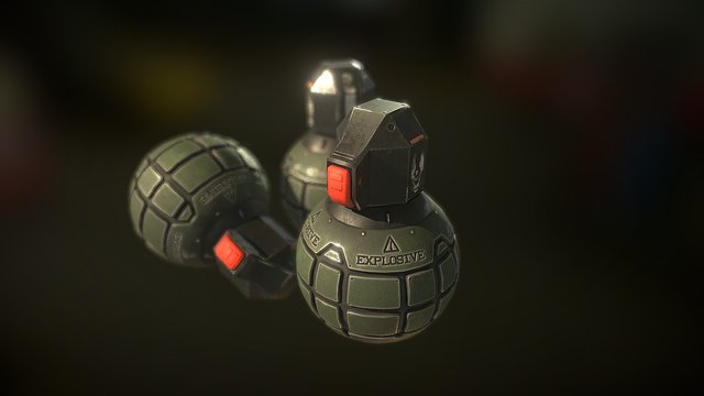Halo 3 Grenade Remastered 3D Model