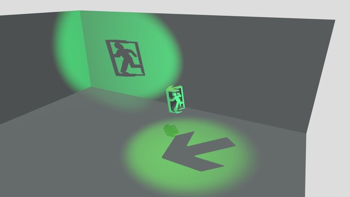 Room 5 exitSign 3D Model