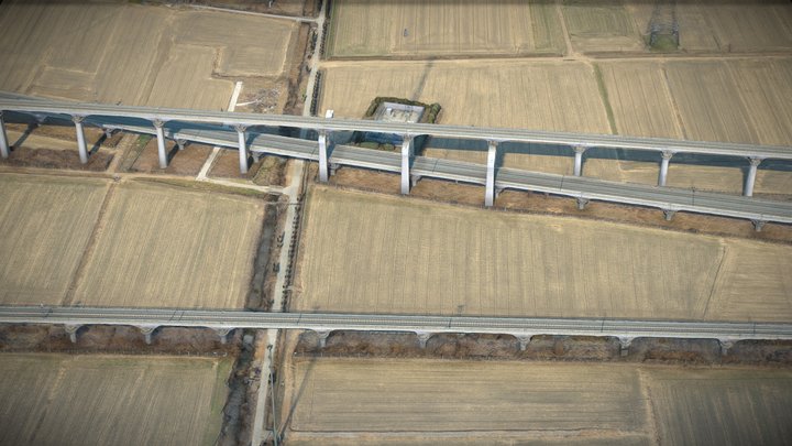 Country road, farmland and high speed railway – Modelo 3D gratuito STL