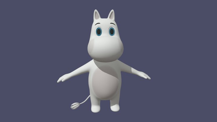Moomin made with Blender 3D Model