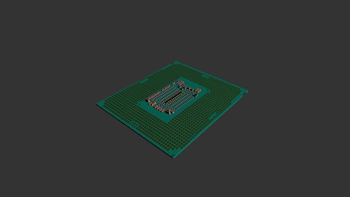 Intel i7 8700k 3D Model