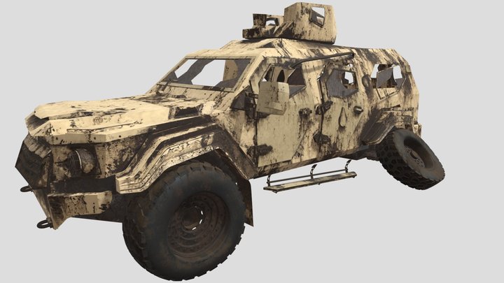 Damaged Terradyne Gurkha Lapv 3D Model