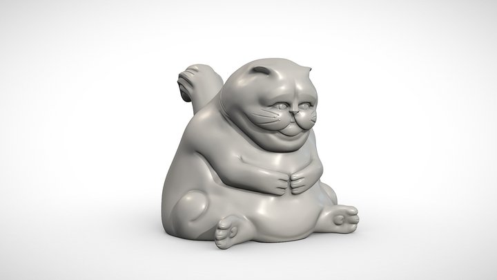 Fat Cat 3d printable 3D Model
