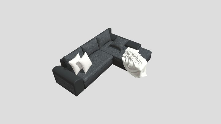 Modern Corner Sofa 3D Model 3D Model