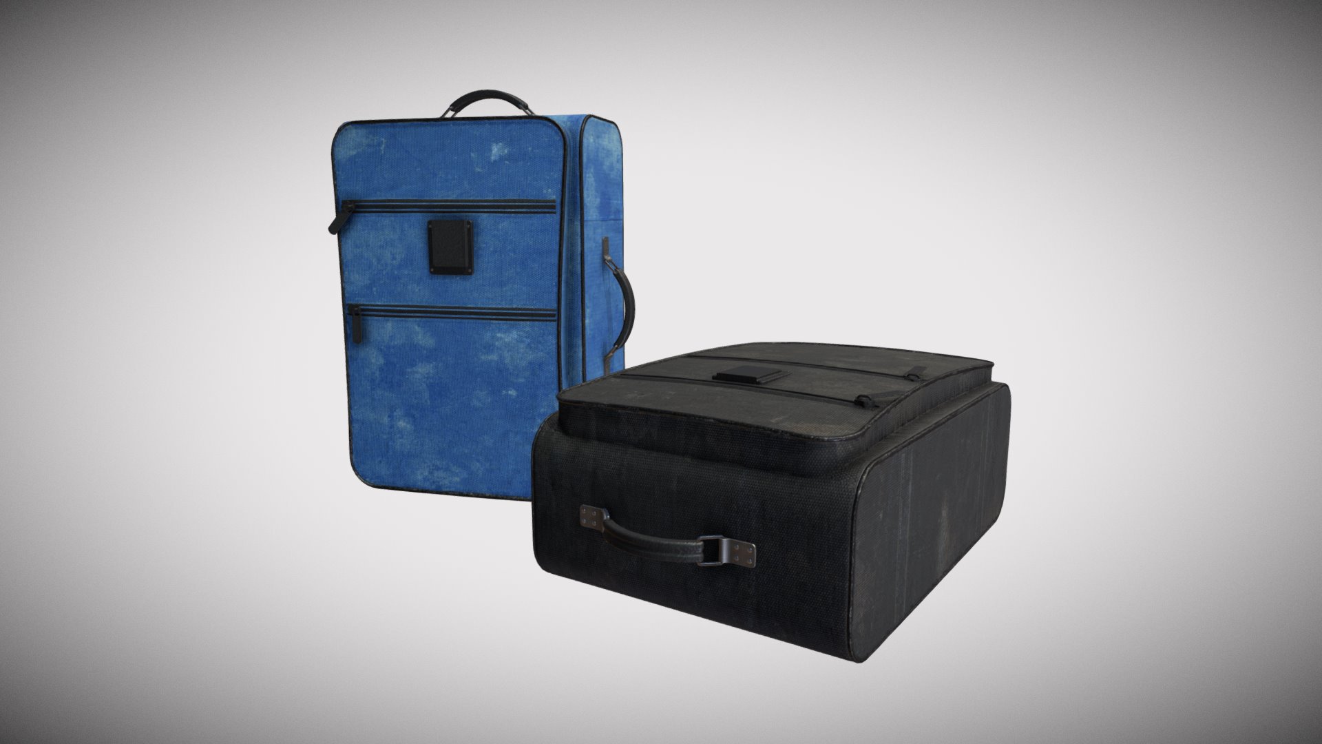 3D model Bags - This is a 3D model of the Bags. The 3D model is about a pair of suitcases.