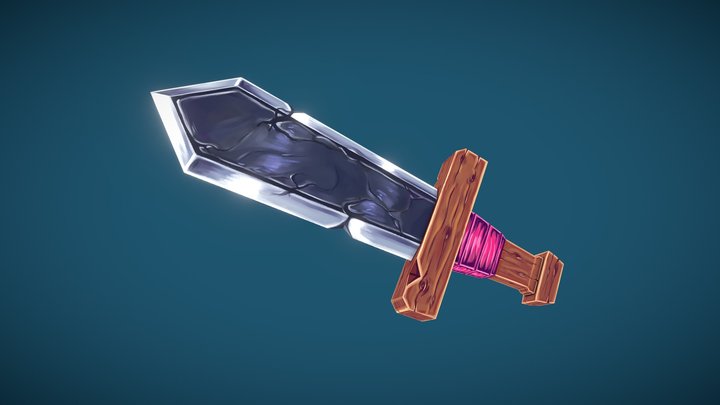 Cartoon Sword 3D Model