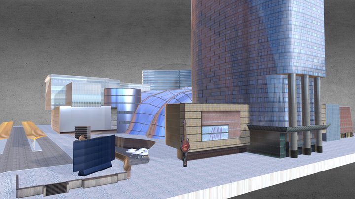 Poland Warsaw; Złote Tarasy 3D Model