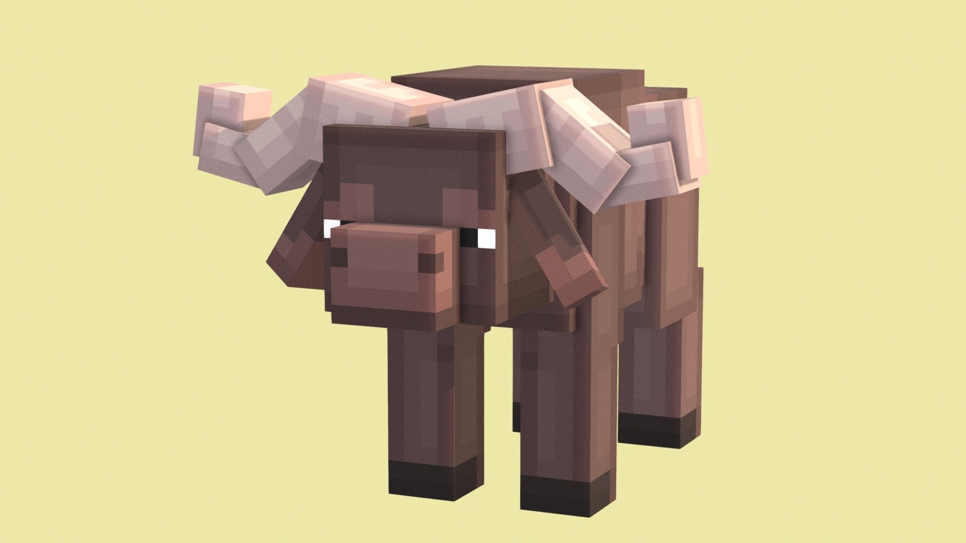 African Buffalo (Cape Buffalo) - Minecraft Model - 3D model by ...