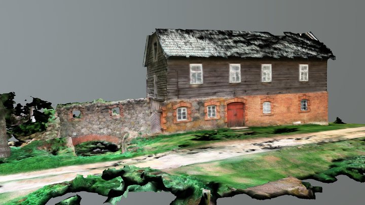 Water Mill House 3D Model