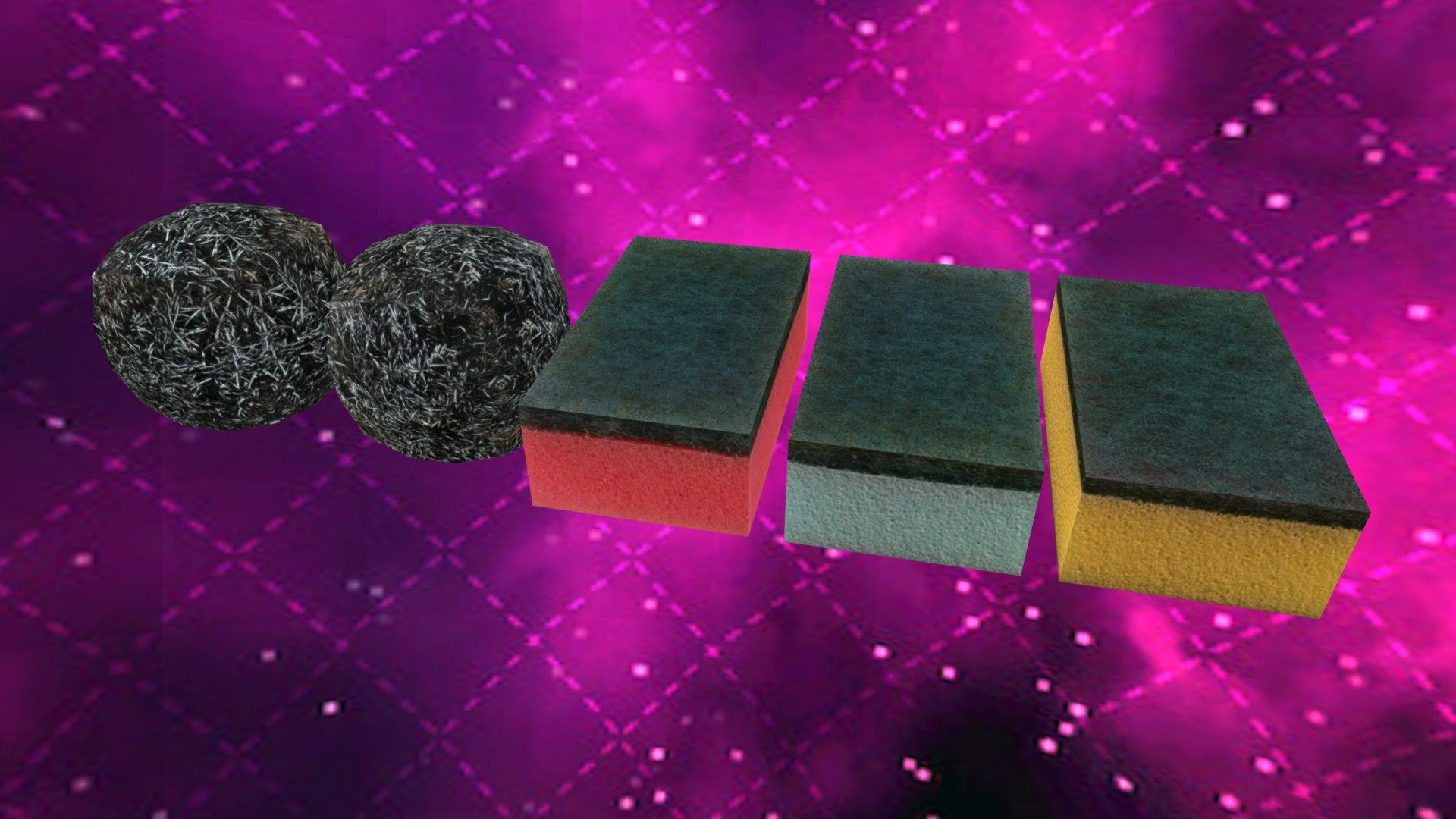 Sponges & Scourers FREE Super Low Poly