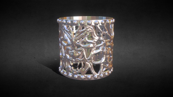 Jewelry Vampire And Wolfman Bracelet 3D Model
