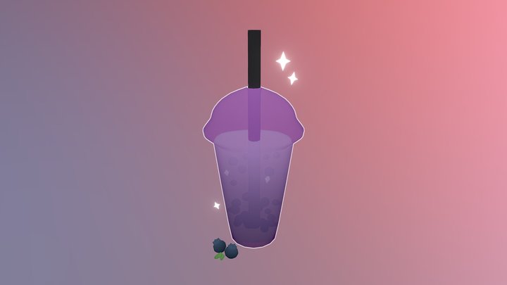 ✧ Sparkle Bubble Tea 3D Model