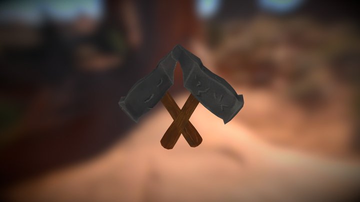 Stylized Hammer Weapon 3D Model