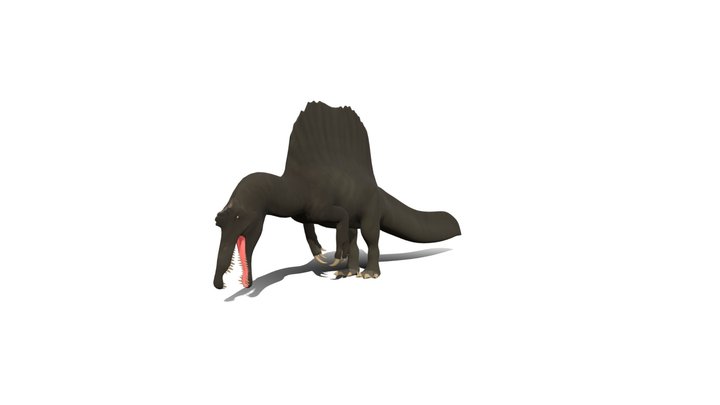 Spinosaurus Maroccanus - Catching fish waiting – Kostenloses 3D-Modell STL