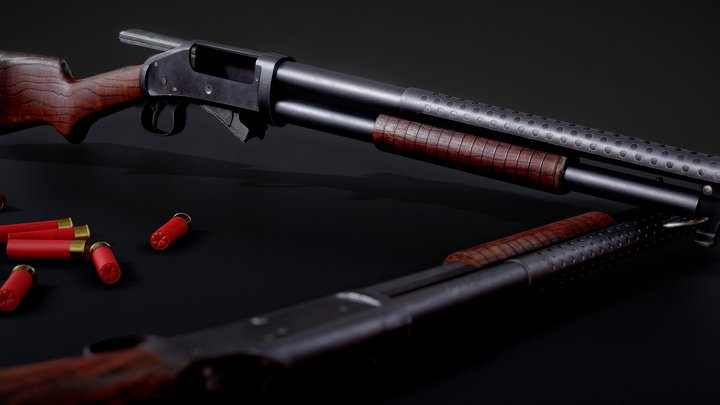 Winchester 1897 3D Model
