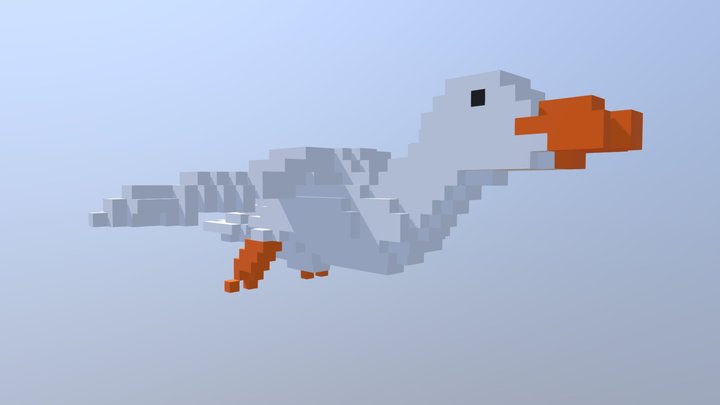 Goose 3D Pixel Racer 3D Model