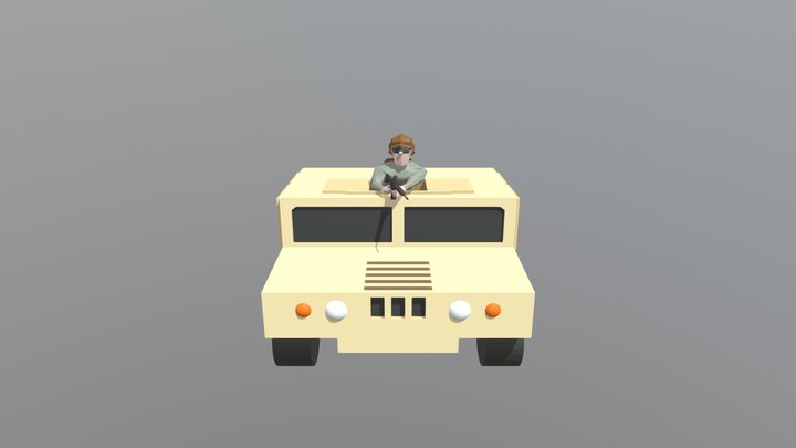 Humvee 3d Model _ Low Poly 3D Model