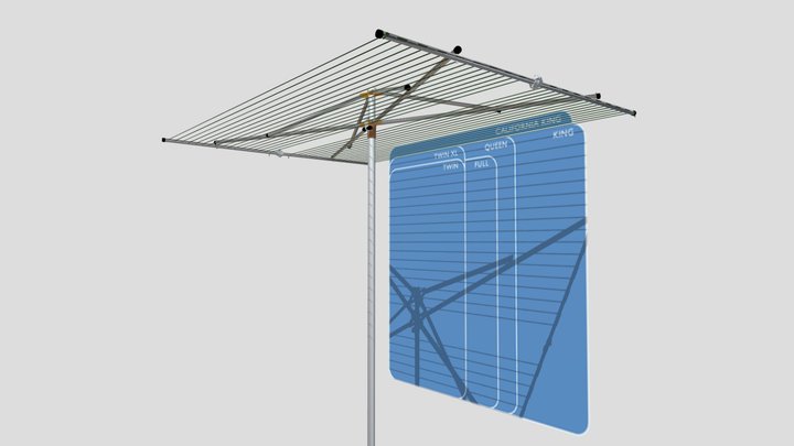 Breezecatcher parallel clothesline 3D Model