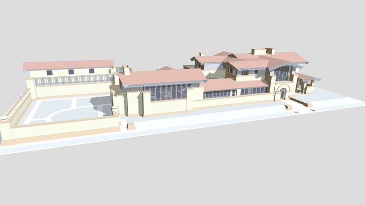 Frank Lloyd Wright Dana- Thomas House 3D Model