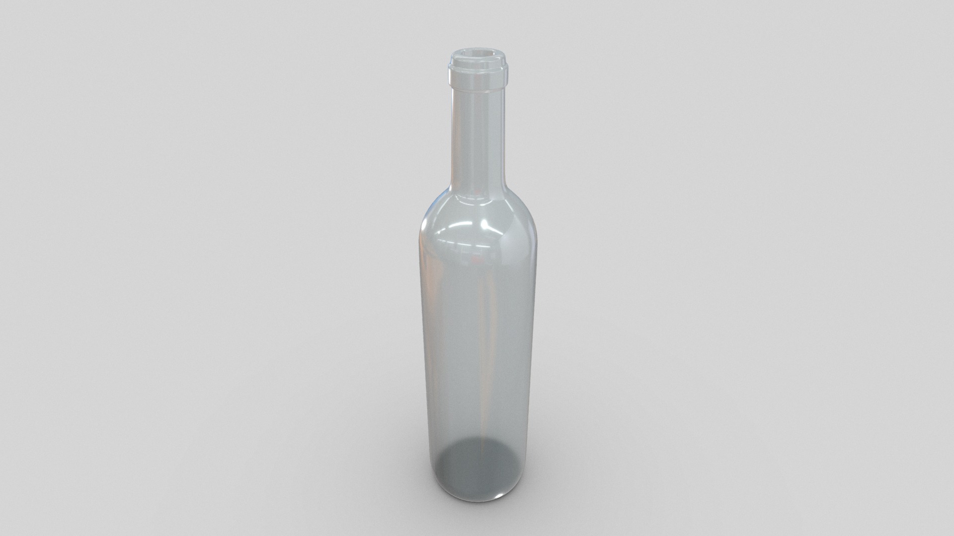 3D model Bottle empty white glass - This is a 3D model of the Bottle empty white glass. The 3D model is about a clear glass bottle.
