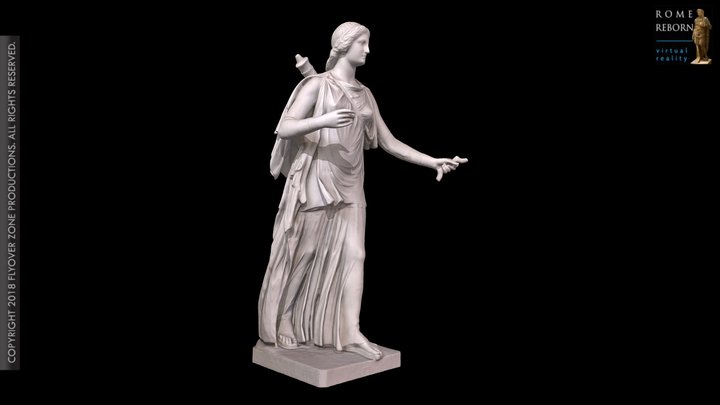 3D rendering of Artemis, Colonna type