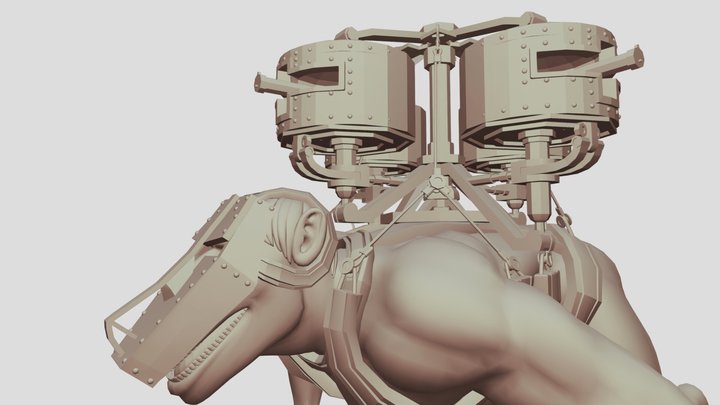 Cart Titan unsubdivided film model 3D Model