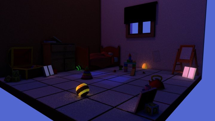 Kid's Bedroom 3D Model