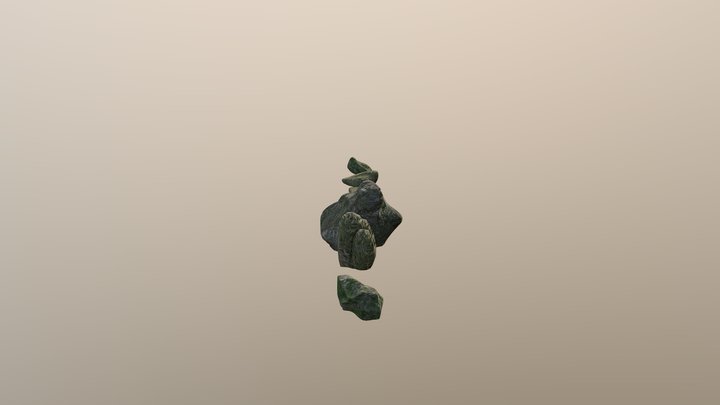 6 Similar Rocks Lined Up - Fisher Billings 3D Model