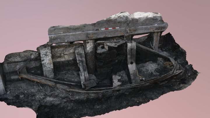 19th century dinghy at the pier stage 5 3D Model