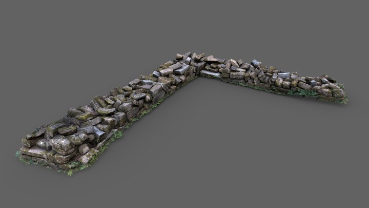 Stone wall 3D Model