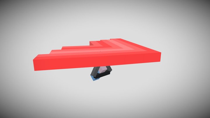 Hang Gliding  (red) 3D Model