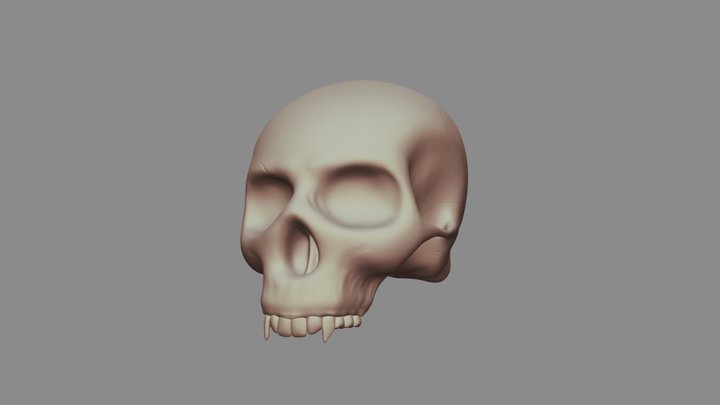 Vampire Skull 3D Model