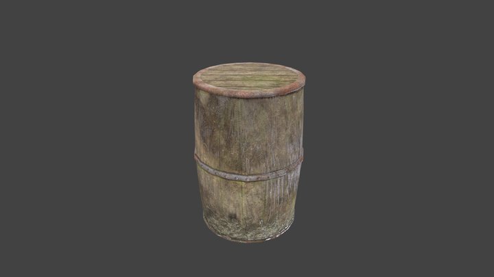 Rustic Barrel 3D Model