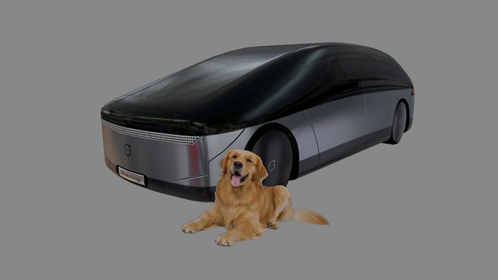 Concept Volvo Car LowPolygon 3D Model