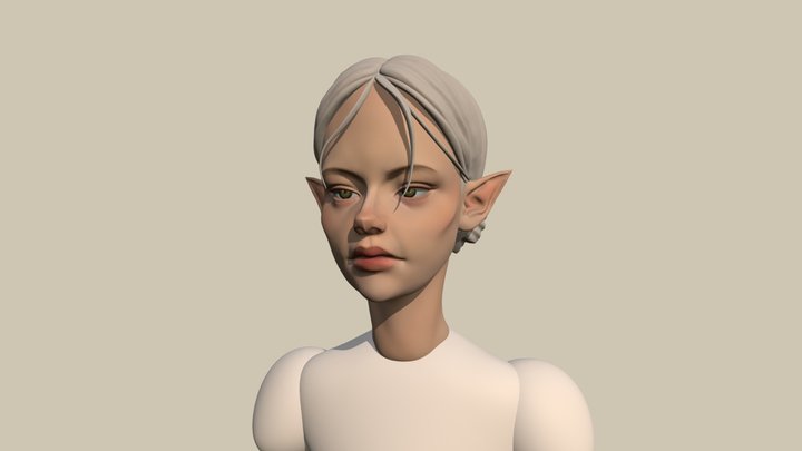Female Bust 3D Model