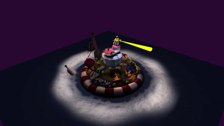 Racoon island 3D Model