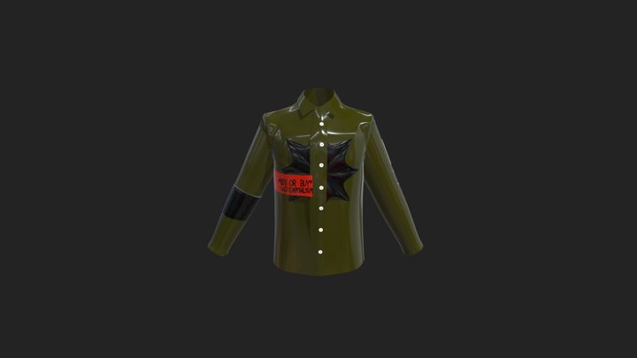 EMPTY BRAINS - QUESTION THE ADVERTS KHAKI SHIRT 3D Model