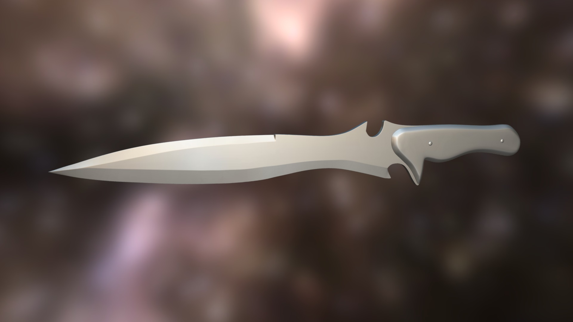 3D model Knife Resident evil 4 - This is a 3D model of the Knife Resident evil 4. The 3D model is about a white object with a black background.