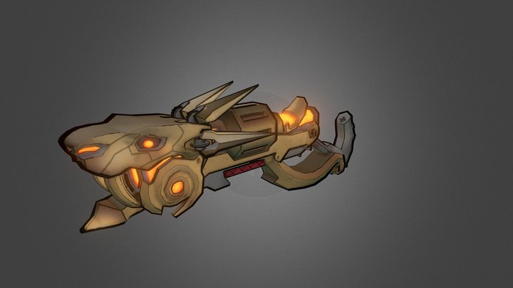 Lion_gun_toon 3D Model