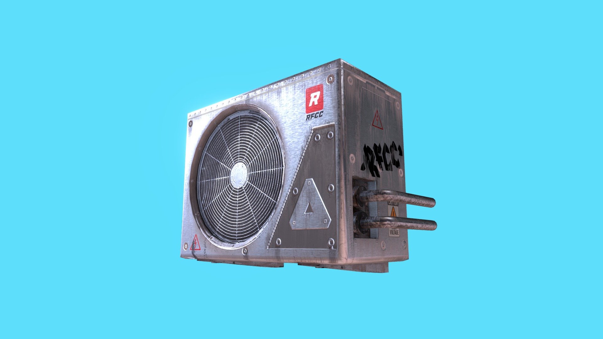 SCI FI Air Conditioning Game Assets Download Free 3D model by