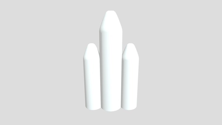 Low Poly Rocket Ship 3D Model