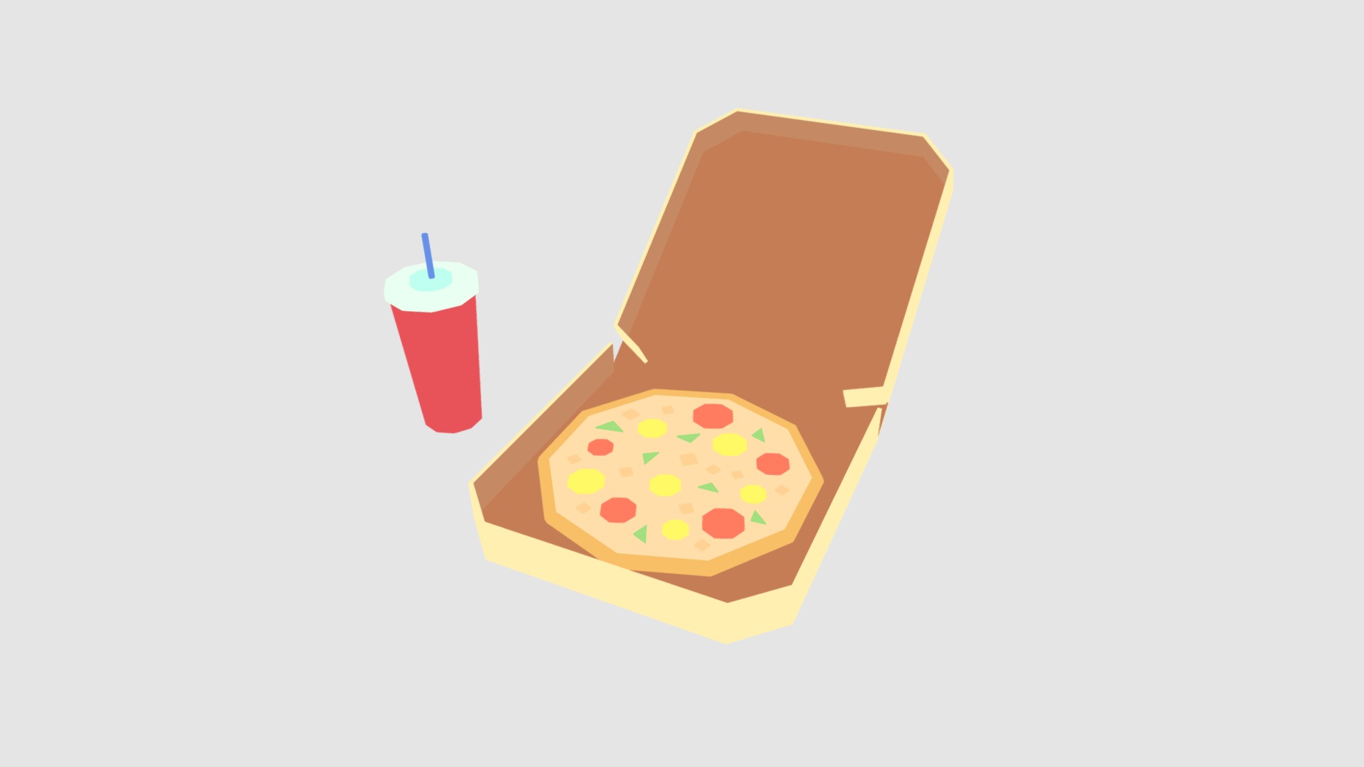 3D model Pizza Break - This is a 3D model of the Pizza Break. The 3D model is about icon.