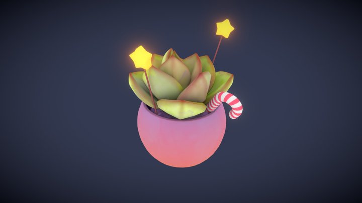 Evergreen Succulent 3D Model
