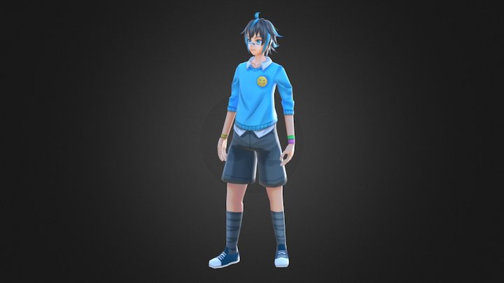 Anime Blueboy 3D Model