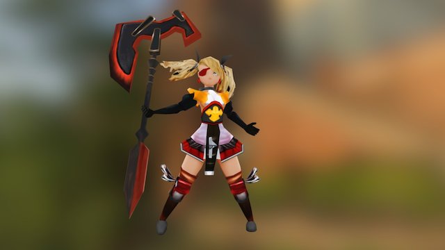 Female Warrior 3D Model